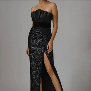 JAY GODFREY Black Sequin Maxi Skirt – US 0 (Fits Larger) ✨